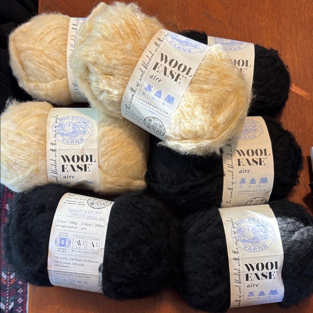 7 balls Lion Brand Wool-Ease Aire